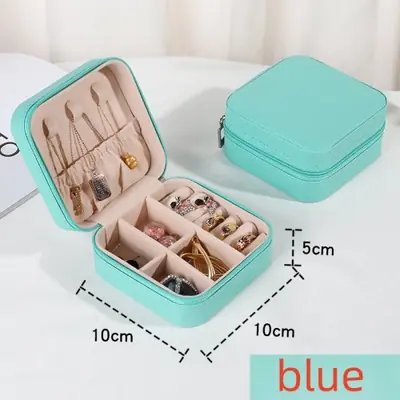 Image de Boîte de Rangement Bijoux Portable en Cuir PU
