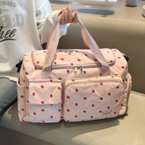 Zdjęcie Torba podróżna z sztruksu – duża pojemność, przegródka na buty