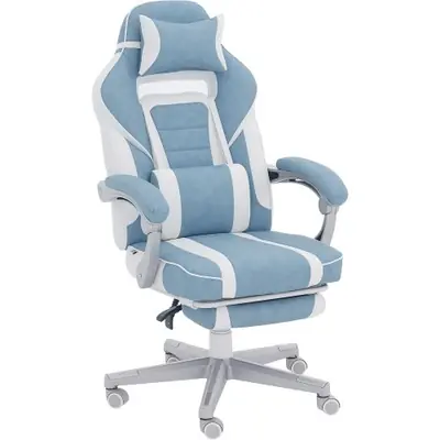 Image de Chaise Inclinable Bleue avec Support Lombaire