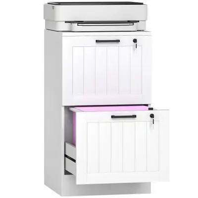 Image de Classeur Bureau 2 Tiroirs avec Serrure - A4
