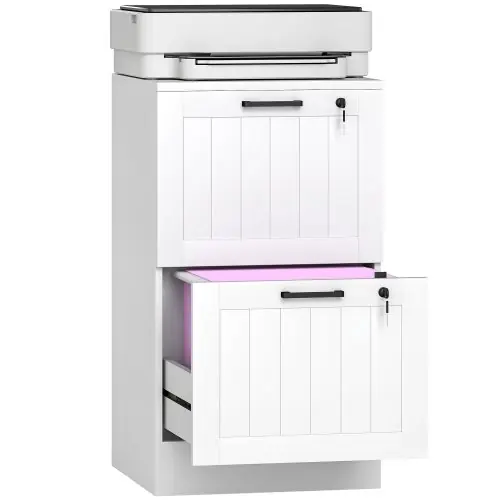 Image de Classeur Bureau 2 Tiroirs avec Serrure - A4