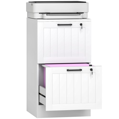 Image de Classeur Bureau 2 Tiroirs avec Serrure - A4