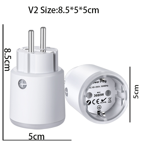 Imagen de Haozee-enchufe inteligente Zigbee, 3680W, 16A, interruptor de temporizador de monitoreo de energía, ...
