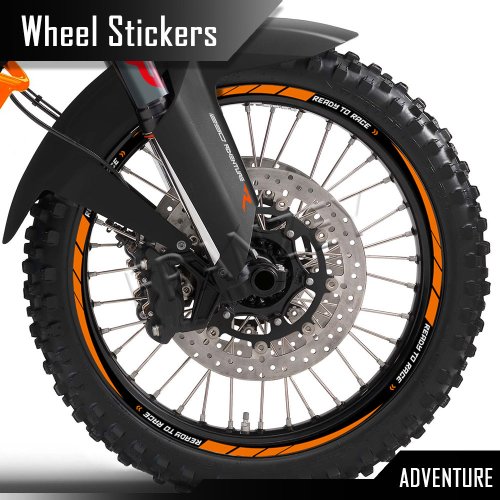 Afbeelding van Reflecterende Velglint Stickers voor KTM Motorfietsen - Decoratieve Hub Decals voor Super Adventure, 790, 890, 990, 1190 en 1090