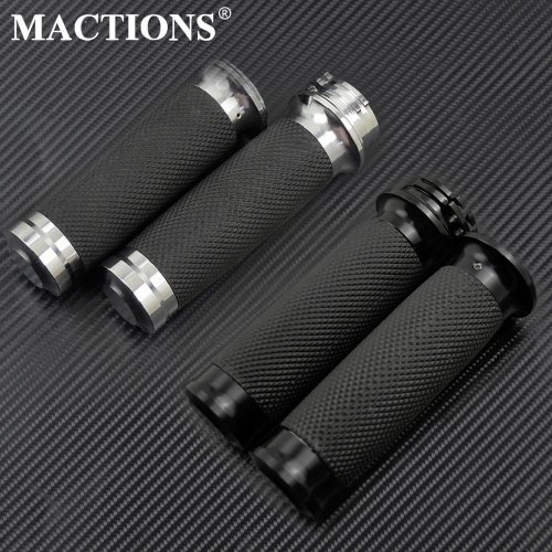 Immagine di Manopole Moto da 25 mm per Manubrio Harley-Davidson Touring, Road Glide, Street Glide, Sportster 883, 1200, XL, Dyna, VRSC, Softail - Personalizzate e di Alta Qualità