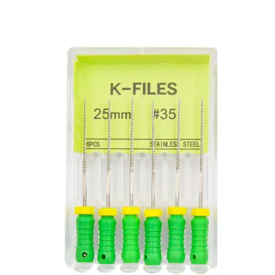 Image de Lime Endodontique K en Acier Inoxydable - Précision Dentaire