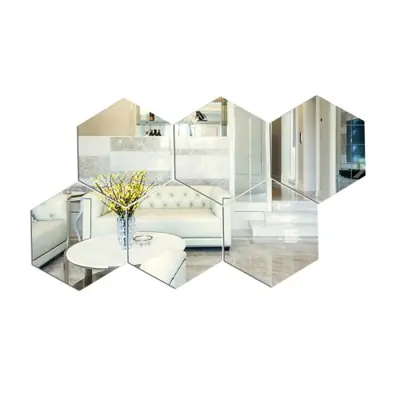 Image de Miroir mural hexagonal 3D - Décoration intérieure élégante