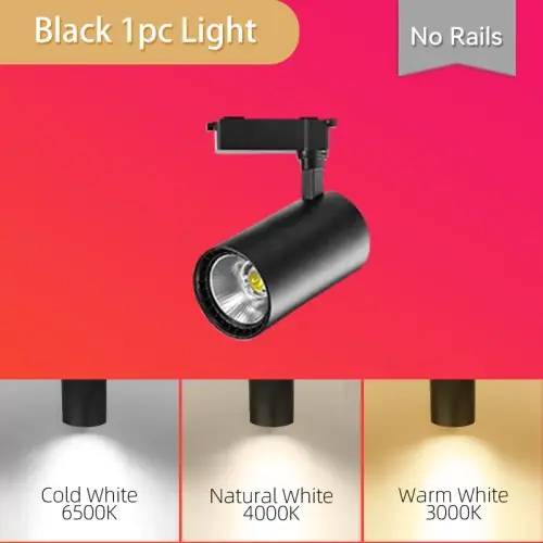 Image de Spot LED sur Rail 20-50W - Éclairage Moderne pour Salon