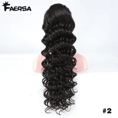 Image de Queue de Cheval Synthétique 24" Afro Bouclé - Clip & Cordon