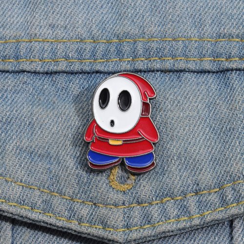 Bild von Shy Ghost Brosche – Niedlicher Cartoon-Charakter Pin