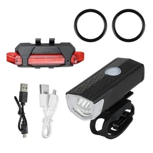 Image de Feux LED Rechargeables pour Vélo - Avant & Arrière