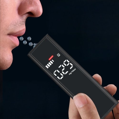 Immagine di Etilometro Elettronico Ricaricabile con Display LCD – Strumento Portatile per Test dell'Alcol sull'Alito per Casa e Auto