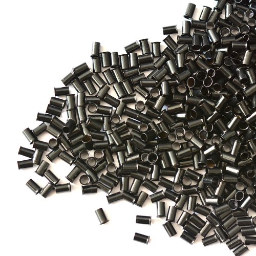 Immagine di Kit da 1000 Pezzi di Micro Anelli in Rame Svasati per Estensioni Capelli Umani – Lunghezza Euro Lock con Collegamenti a Tubo, Disponibili in 7 Colori Opzionali