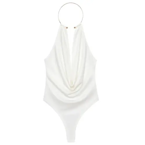 Image de Body Femme Sexy Sans Manches Dos Ouvert - Marron