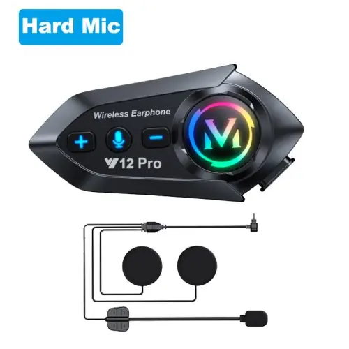 Image de Casque Moto Bluetooth Y12 Pro - Interphone 500m & Étanche IP56