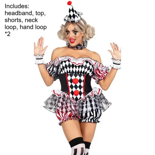 Image de Costume de Clown Femme - Tenue de Cirque & Halloween