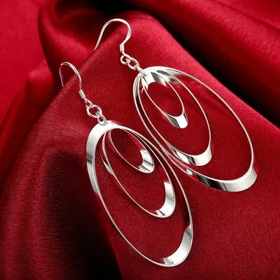 Image de Boucles d'oreilles en argent sterling 925 - Élégantes & raffinées