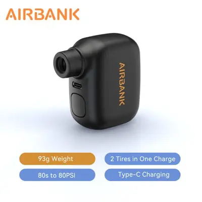 Image de Mini Pompe à Vélo Portable AirBank AS100 - Rechargeable 100 PSI