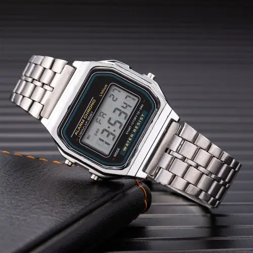 Image de Montre Femme Silicone Or Rose - Élégante & Numérique
