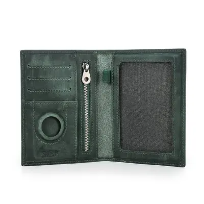 Image de Porte-Passeport en Cuir Véritable avec RFID Bloquant