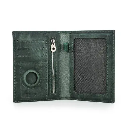 Image de Porte-Passeport en Cuir Véritable avec RFID Bloquant