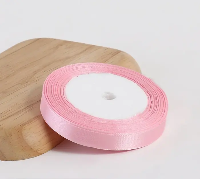 Image de Ruban Satin Rose 25m - Idéal pour Cadeaux & Mariage