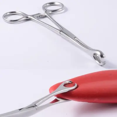 Image de Pince de perçage professionnelle en acier chirurgical, 1 pièce, pour ventre, oreille, langue, Septum...