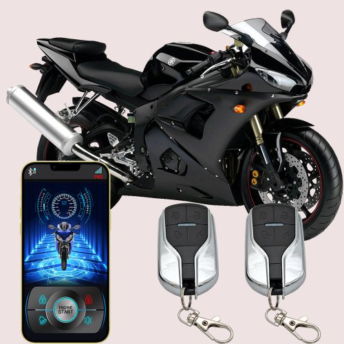 Image of Bluetooth Motorcycle Anti-Theft Alarm with Smart Phone Detection, One-Key Start, PKE Induction, and Automatic Locking System