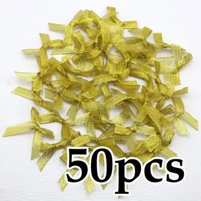 Image de Nœuds de Ruban Satinés 4x4 cm - 50 Pièces