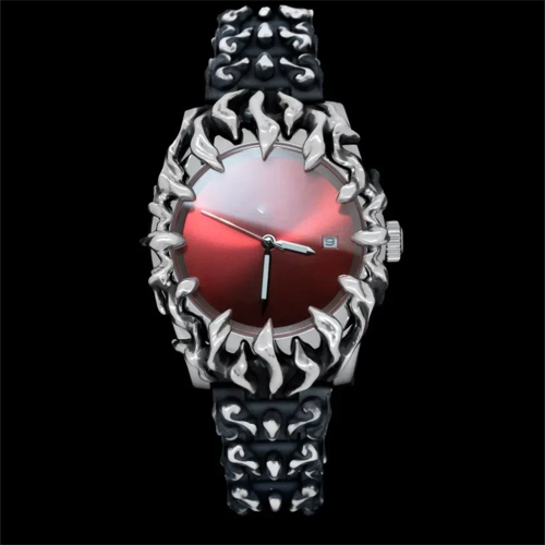 Immagine di moda orologio ad artiglio eterosessuale stile alabastro retrò Y2K orologi europei americani orologi di nicchia ins avanzati dalla forma speciale