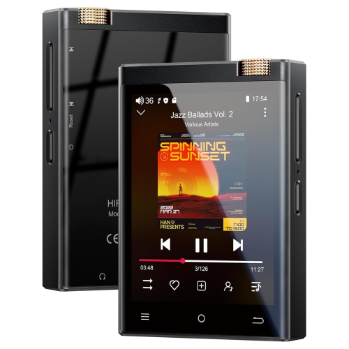 Zdjęcie Odtwarzacz MP3 Hi-Fi z Bluetooth i Wi-Fi, bezstratny cyfrowy dźwięk DSD o wysokiej rozdzielczości Oilsky z kartą pamięci 64 GB do 1 TB
