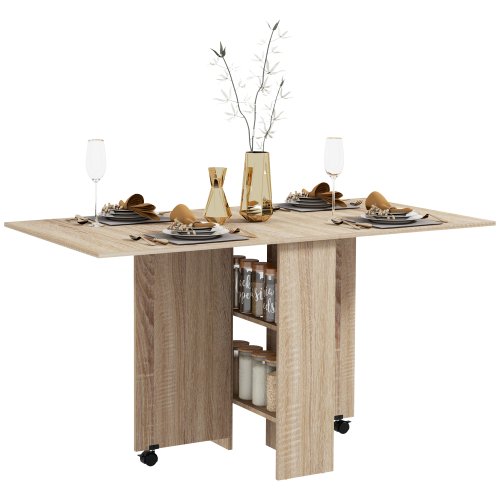Imagen de Mesa de Comedor Plegable con Alas Abatibles - 75x140x74 cm