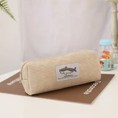 Image de Trousse Kawaii Requin Mignon - Velours Côtelé