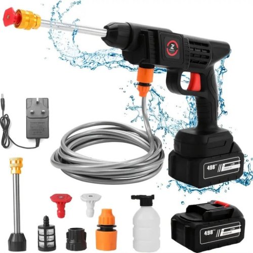 Afbeelding van 70 bar draadloze hogedrukreiniger met 20000 mAh batterij – krachtige wasmachine voor tuin, auto en huisgebruik, compatibel met Makita