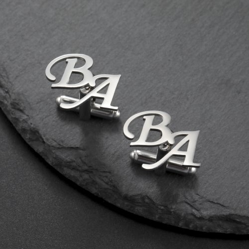Image de Boutons de Manchette Personnalisés en Acier Inoxydable