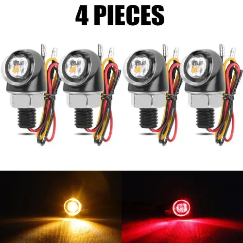 4pcs rood amber