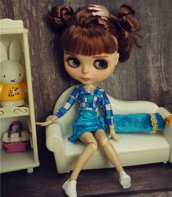 Zdjęcie Sukienki dla lalek 1/6 dla Blythe, lalki Jenny, Sweetpie, luksusowe sukienki, modne ubranka dla lalek dla lalki Licca, zabawka dla dzieci