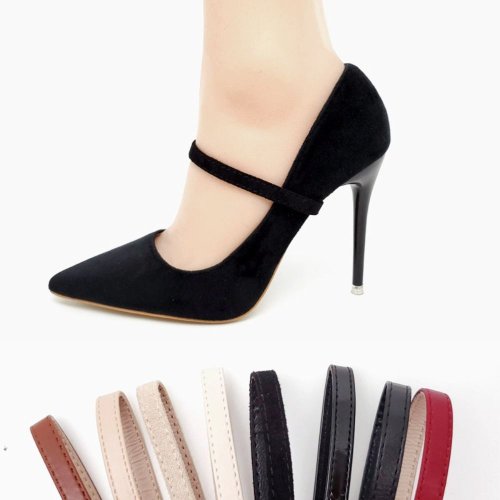Immagine di Cinturino Regolabile in Pelle per Scarpe con Tacco Alto – Fissaggio Anti-Allentamento, Staccabile e Moda per Donne