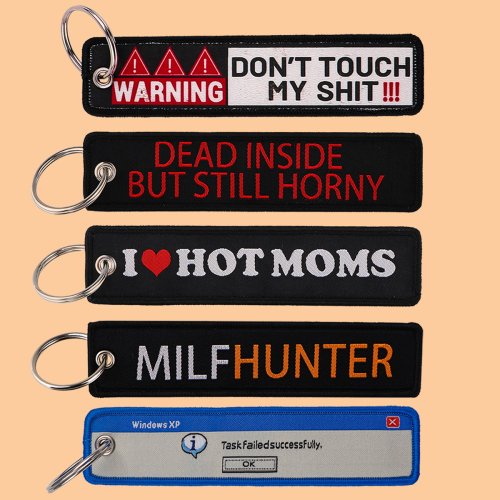 Imagen de Llavero Personalizado con Etiqueta Bordada, Ventana Emergente para Ordenador, Ideal para Mochilas y Motocicletas – Accesorio de Moda en Joyería Única