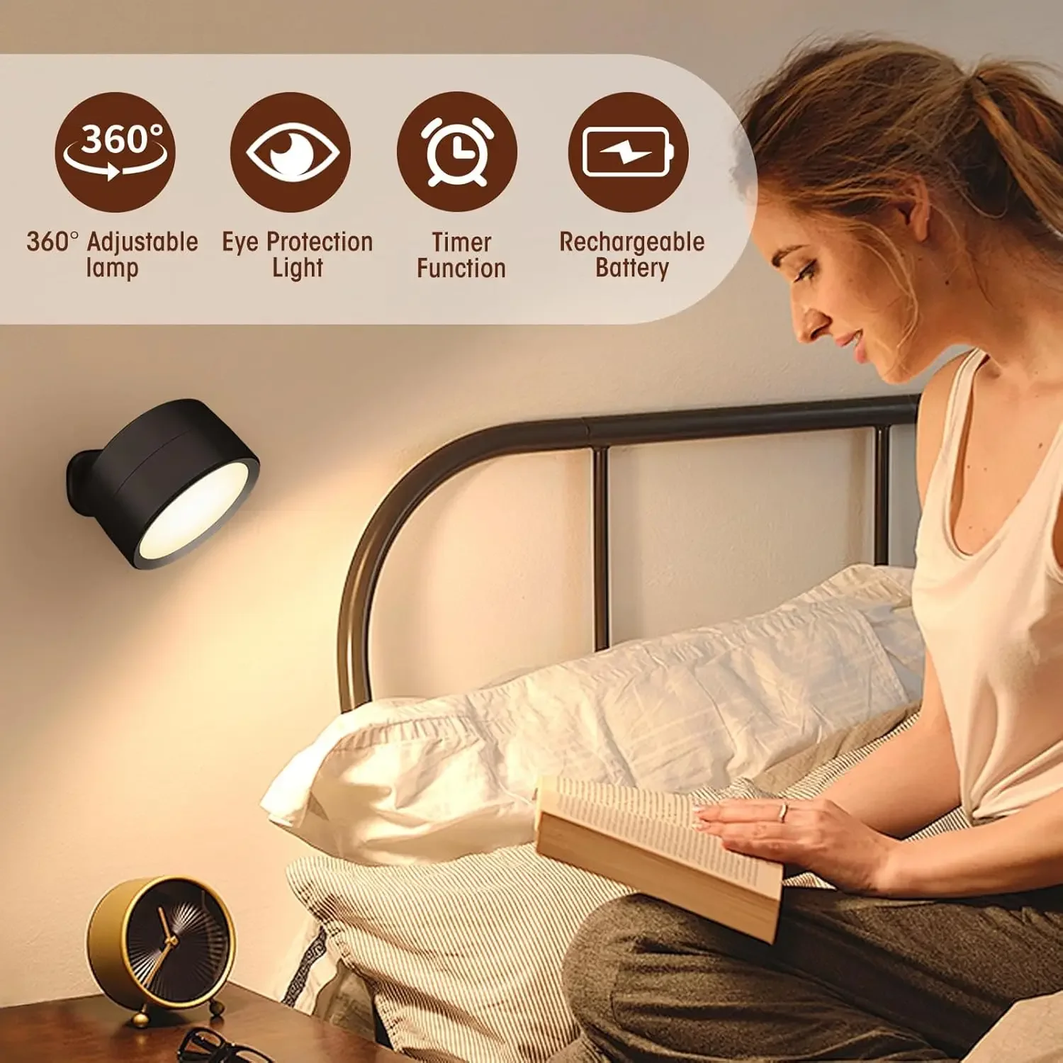Image de Lampe Murale LED Sans Fil avec Télécommande