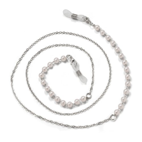 Immagine di Catene per mascheratura per occhiali da sole per donna Catene per occhiali in cristallo con perle ac...
