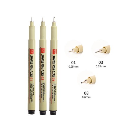 Bild von Manga Marker Nadel Stift Kunst handbemalt Haken Linie Stift Skizze Stifte Schreibwaren Set Kunst Liefert Schule Liefert Kunst Sakura Stift