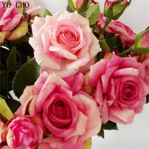 Image de Bouquet de Mariée Artificiel Rose Soie - Élégant & Réutilisable