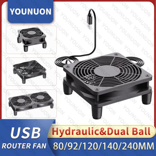 Afbeelding van USB Koelventilator 80-140mm – Ideaal voor Router & TV Box
