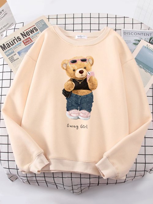 Image de Sweat à Capuche Oversize Fille Drôle - Style Hipster & Fun