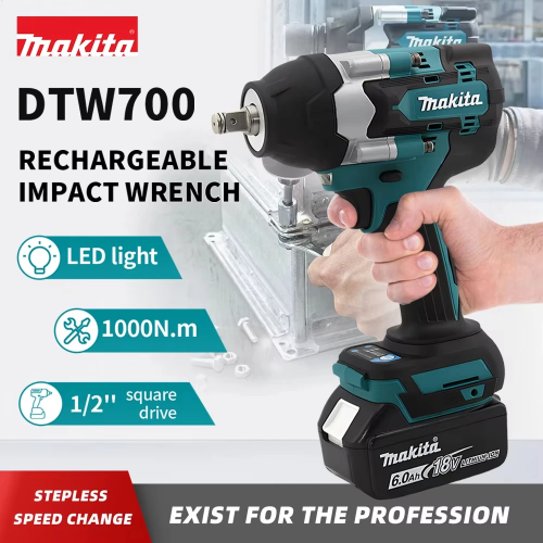 Image de Clé Électrique Sans Fil Makita DTW700 18V - Grand Couple & Puissance Maximale