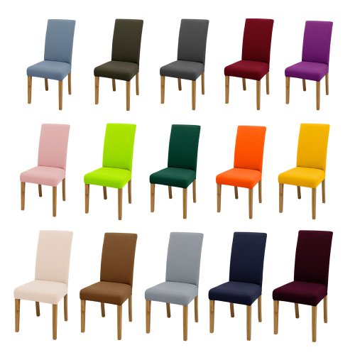 Image de Housse de Chaise Élastique - Uni & Réglable