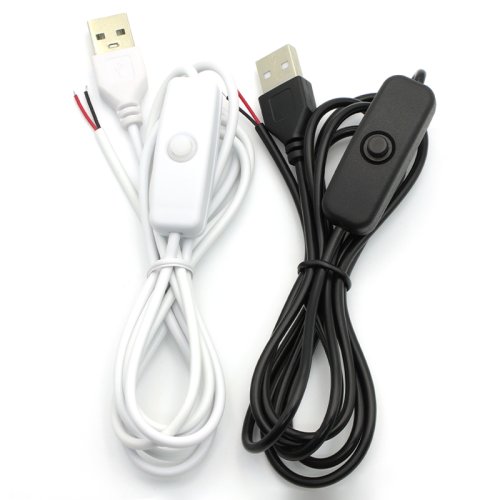 Bild von 5V USB-Schalterkabel mit 2-Kern-Anschluss für LED-Streifen – 1/5/10 Stück