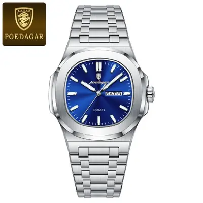 Image de Montre Homme Luxe Carrée Étanche avec Date et Lumineuse