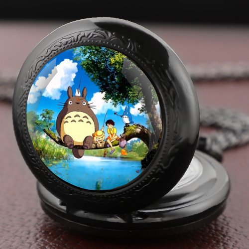 Zdjęcie Uroczy Zegarek Kieszonkowy z Postaciami z Kreskówek – Vintage dla Dzieci i Dorosłych